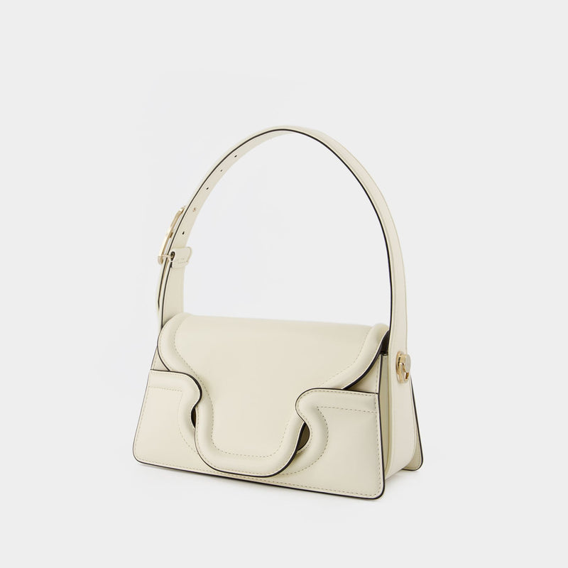 Sculpture Small Handbag - Valentino Garavani - Ivory - Leather