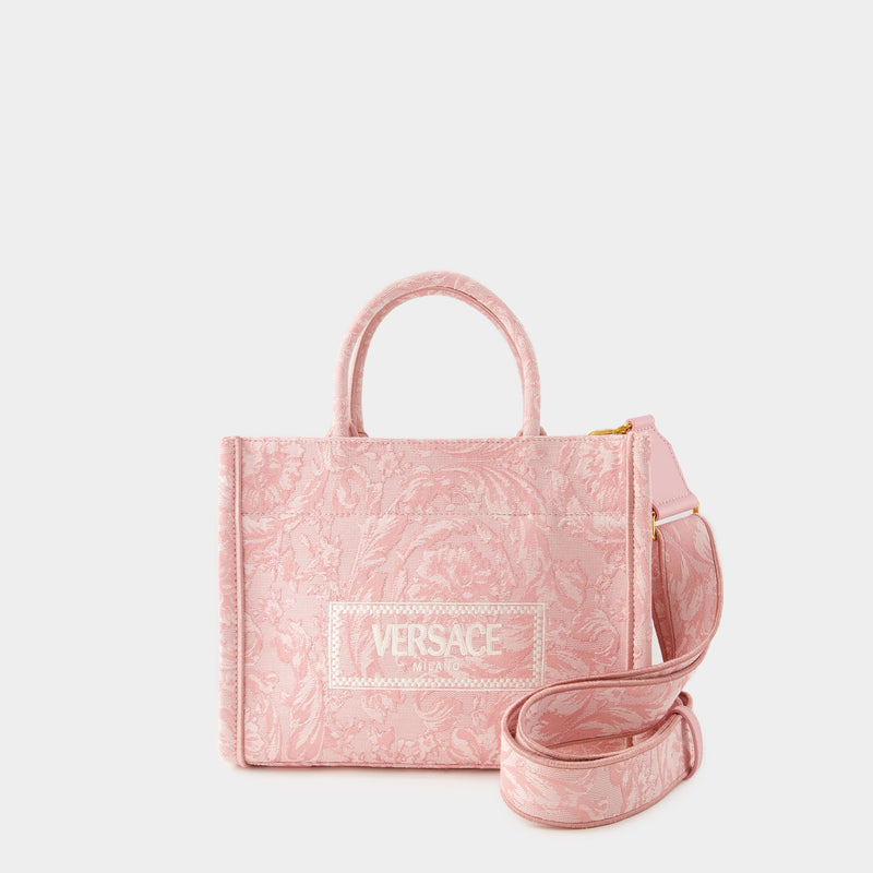 Athena Medium Tote Bag - Versace - Cotton - Pink