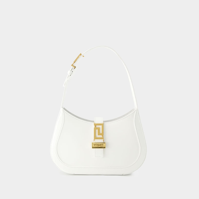 Greca Goddess Small Hobo Bag - Versace - Leather - White