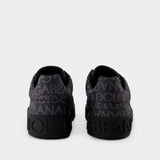 Logo Spalmato Sneakers - Dolce&Gabbana - Canvas - Black