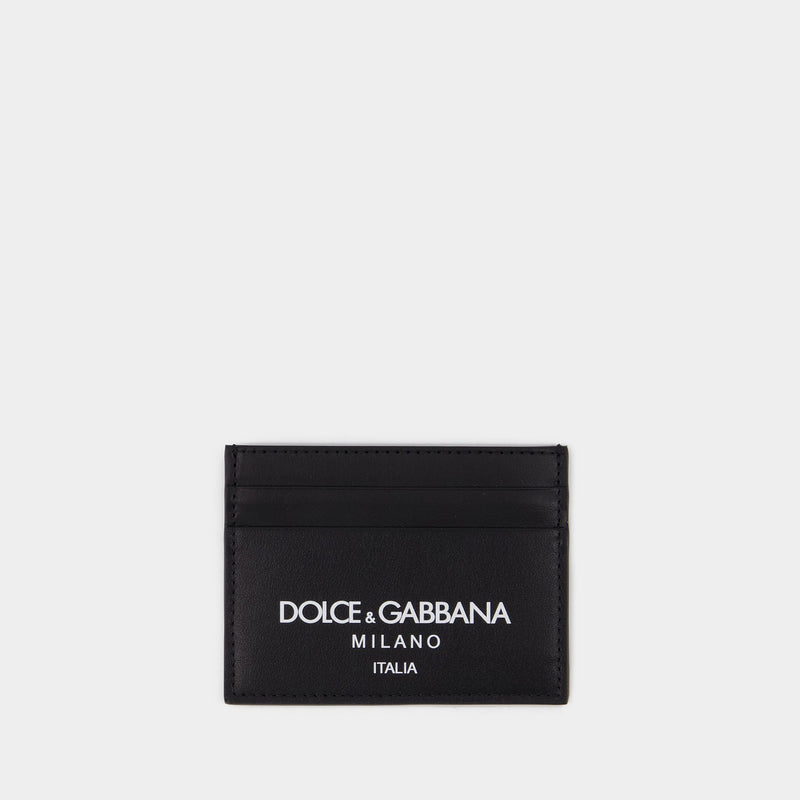 Stampato Card Holder - Dolce&Gabbana - Leather - Black