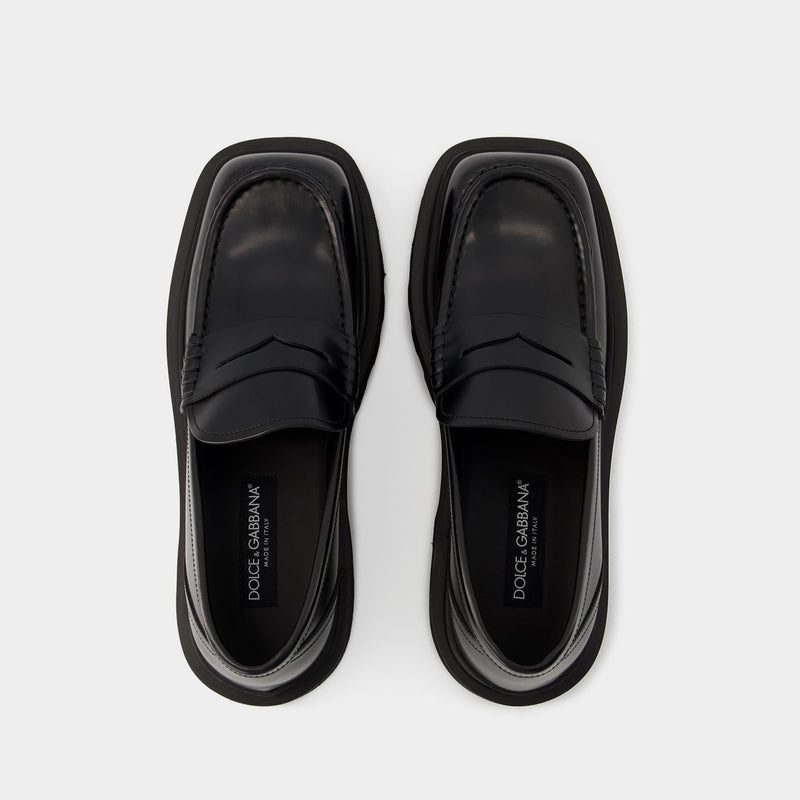 Penny-Slot Loafers - Dolce&Gabbana - Leather - Black
