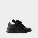 Portofino Sneakers - Dolce&Gabbana - Leather - Black