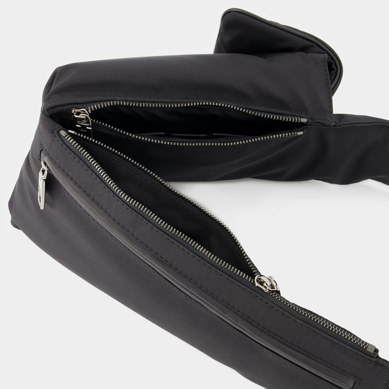 Logo-Plaque Belt Bag - Dolce&Gabbana - Nylon - Black