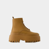 Lace-up boots - Dolce&Gabbana - Leather - Camel