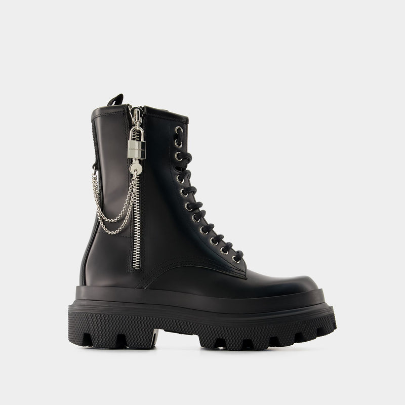 Black Sicily Boots - Dolce&Gabbana - Leather - Black