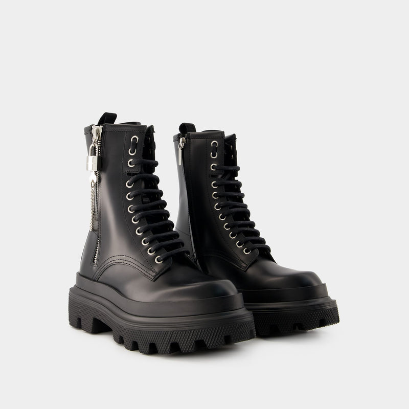 Black Sicily Boots - Dolce&Gabbana - Leather - Black