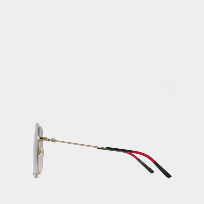 Sunglasses in Gold/Grey Metal