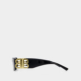 Bb0096S Sunglasses - Balenciaga  - Black/Gold/Grey - Acetate