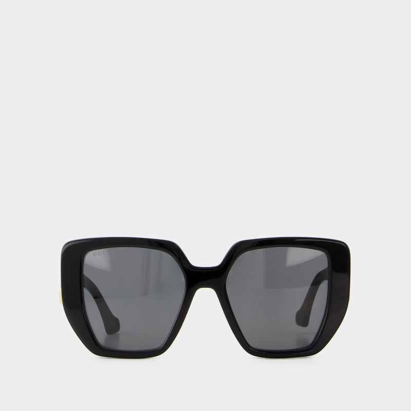 Sunglasses in Black/Grey Acetate