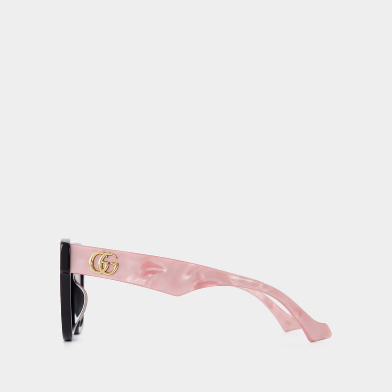 Sunglasses in Black/Pink/Brown Acetate