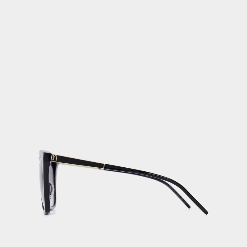 Sunglasses in Black/Gold/Grey Acetate