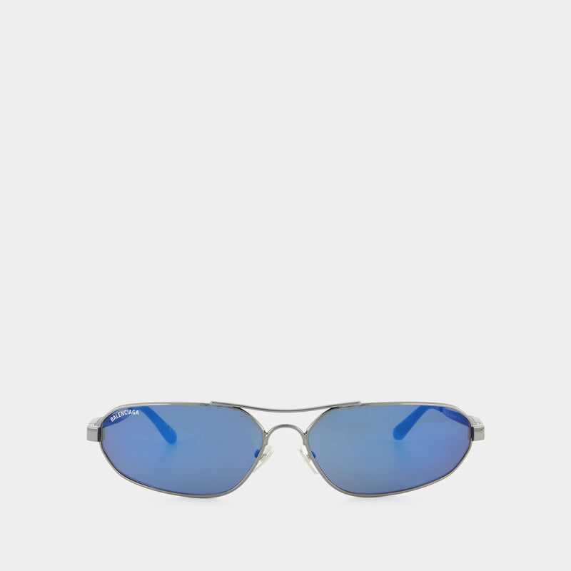 Bb0227S Sunglasses - Balenciaga  - Ruthenium/Blue - Metal