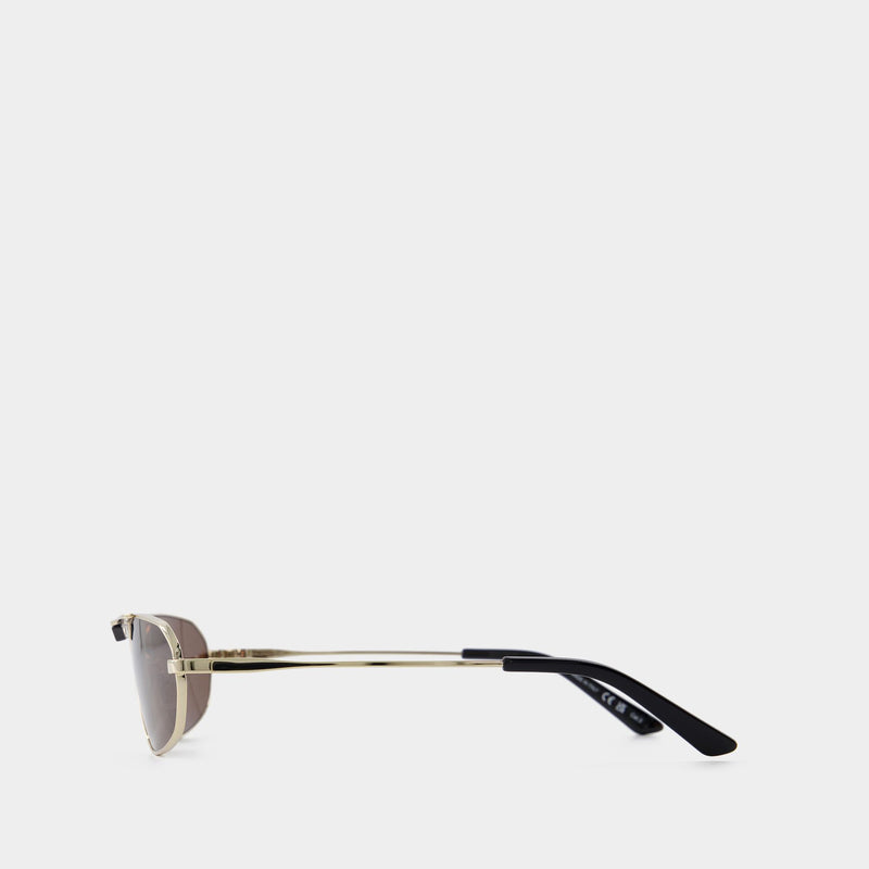 Balenciaga metal pilot sunglasses with logo