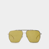 Bv1012S Sunglasses - Bottega Veneta - Silver/Brown - Metal