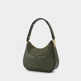 Milano Hobo Bag Mini in Khaki Leather