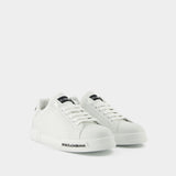 Portofino Sneakers - Dolce & Gabbana - White - Leather