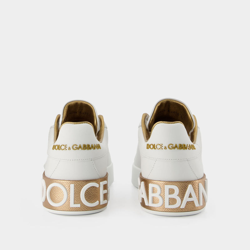 Portofino Sneakers - Dolce & Gabbana - Gold Dust - Leather