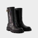 Gomma Pesante Stivaletto Boots - Tod's - Leather - Black