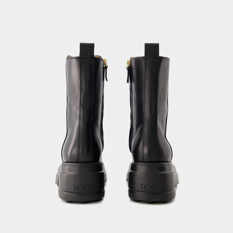 Gomma Tronchetto Boots - Tod's - Leather - Black