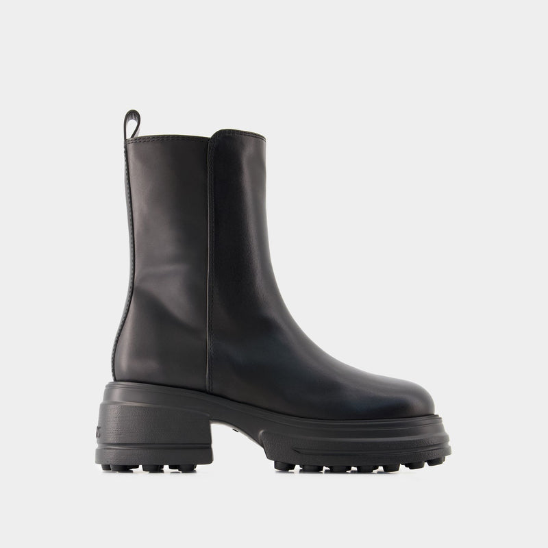Gomma Tronchetto Boots - Tod's - Leather - Black