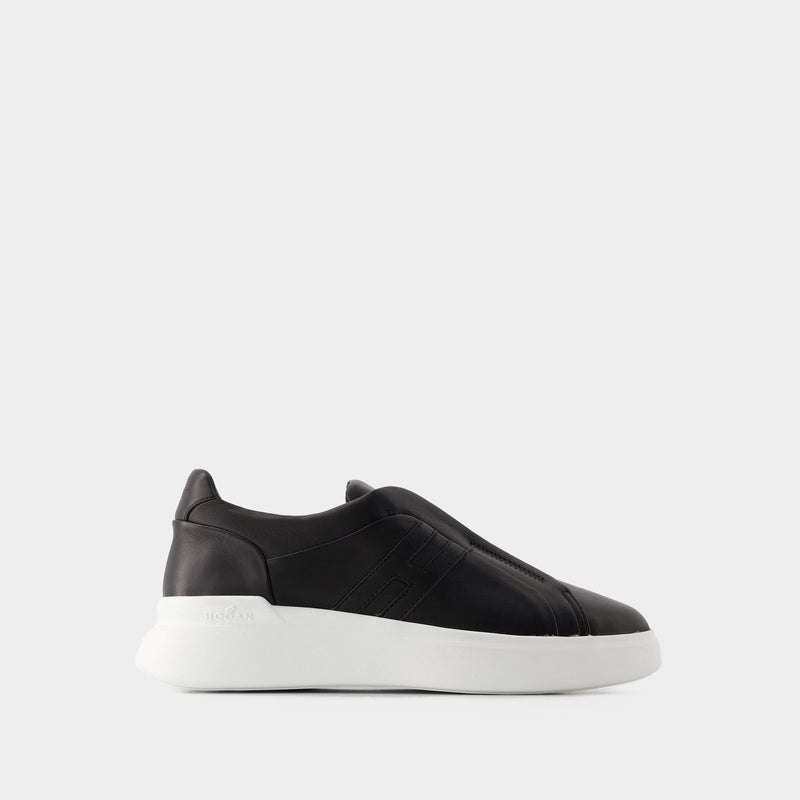 H580 Slip On - Hogan - Leather - Black