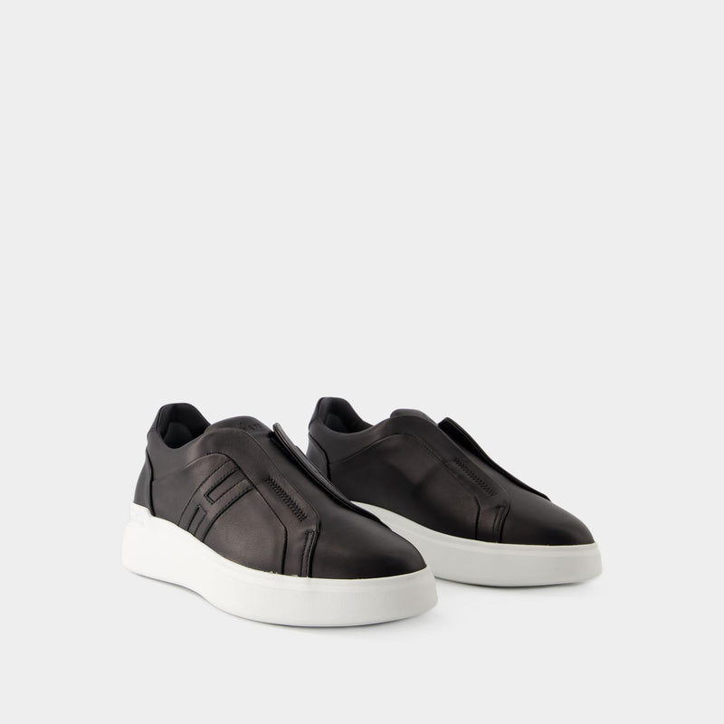 H580 Slip On - Hogan - Leather - Black