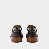 Gomma Allacciata Cinturino Loafers - Tod's - Leather - Black