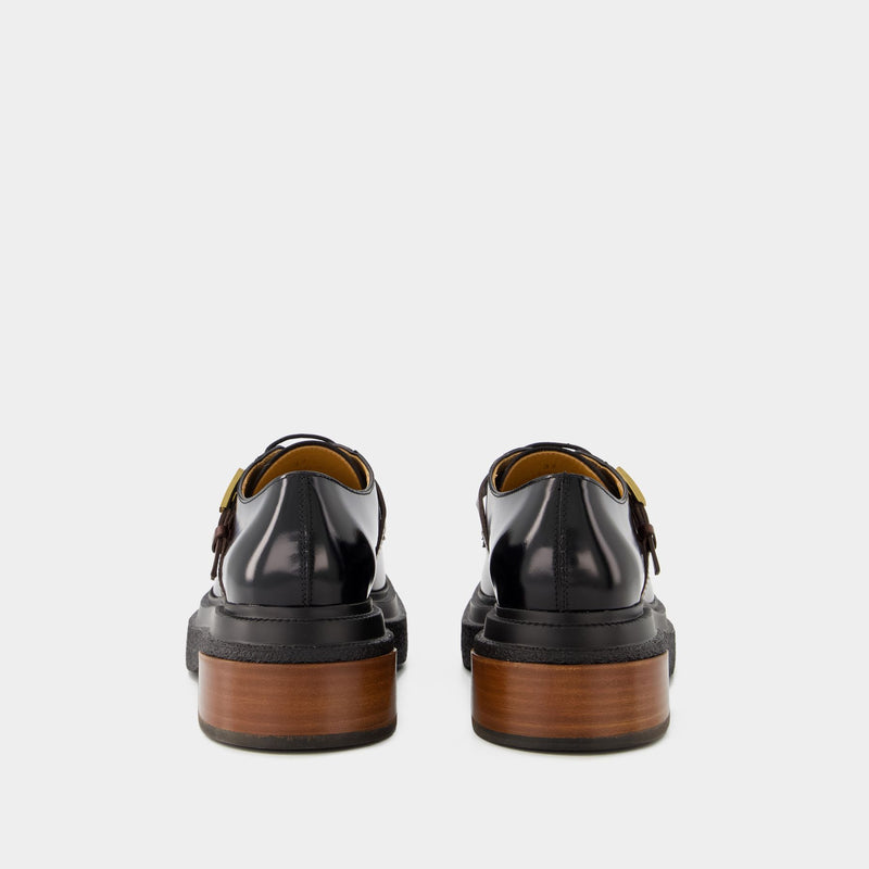 Gomma Allacciata Cinturino Loafers - Tod's - Leather - Black