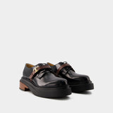 Gomma Allacciata Cinturino Loafers - Tod's - Leather - Black