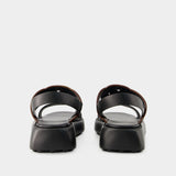 Gomma Catena Sandals - Tod's - Leather - Black