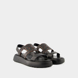 Gomma Catena Sandals - Tod's - Leather - Black