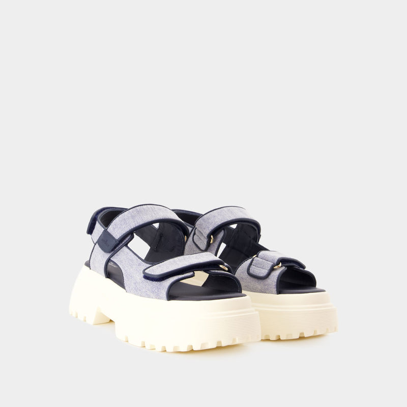 Cinturino Sandals - Hogan - Cotton - Blue