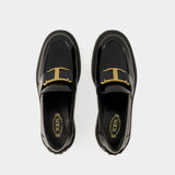 Gomma Carro Loafers - Tod's - Leather - Black