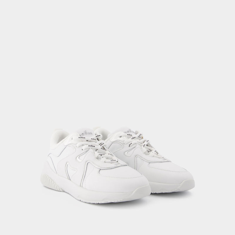 H597 Allacciato H Sneakers in White Leather