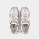 Replica Low Top Sneakers in White Leather