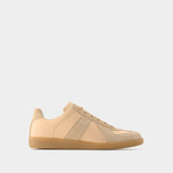 Replica Sneakers in Beige Leather