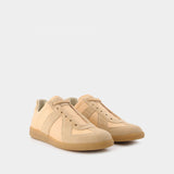 Replica Sneakers in Beige Leather