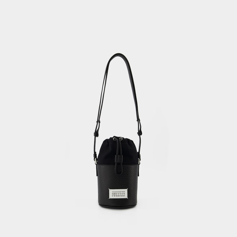 5Ac Mini Hobo Bag Maison Margiela Black Leather