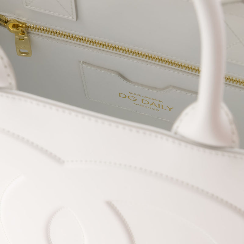 DG Daily Shopper Bag - Dolce&Gabbana - Leather - White