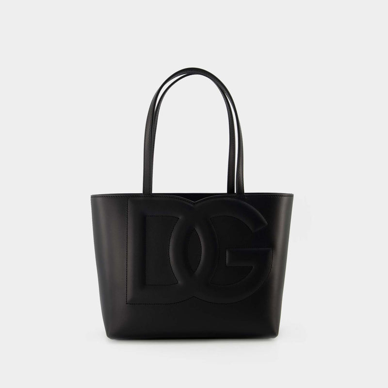 Dg Logo Small Handbag - Dolce & Gabbana -  Black - Leather