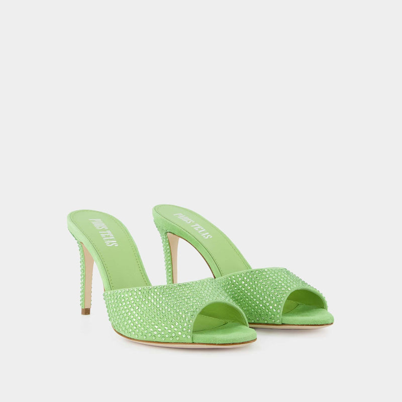 Holly Stiletto 85 Mules - Paris Texas - Peridot