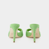 Holly Stiletto 85 Mules - Paris Texas - Peridot