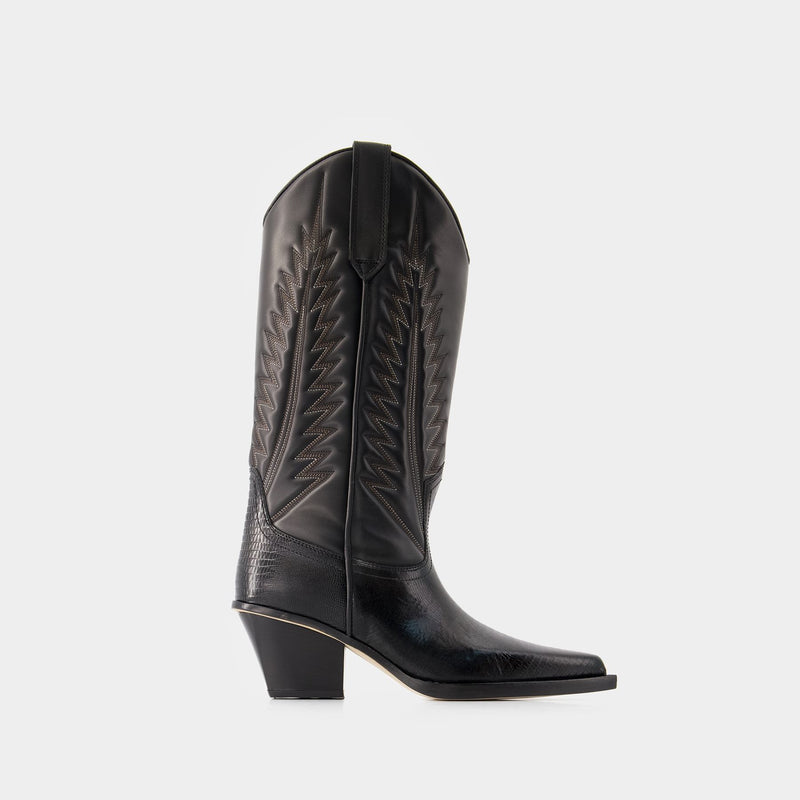 Rosario 60 Boots - Paris Texas - Leather - Black