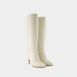 Stiletto 60 Boots - Paris Texas - Leather - Beige