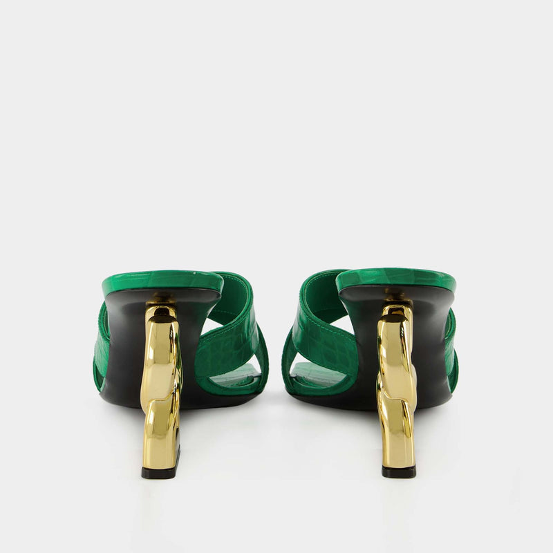 3.5 Mules - Dolce & Gabbana - Zerba/Verde - Leather