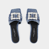 Patchwork Sandals - Dolce & Gabbana - Cobalto Scuro - Denim