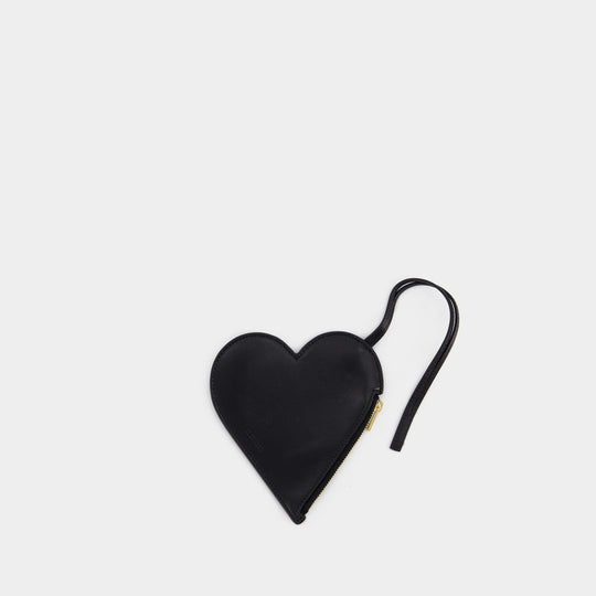 Heart Pouch - Jil Sander - Leather - Black
