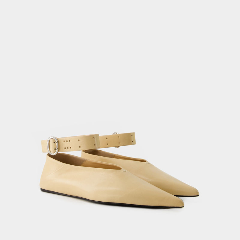 Ballet Sandals - Jil Sander - Leather - Beige