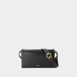 Hobo All Day Buckle Bag - Jil Sander - Leather - Black